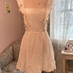 Free People Anthropologie Eyelet Baby Doll Dress